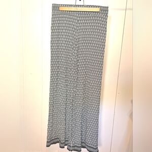 Max Studio Black & White Geometric Palazzo Wide Leg Pants Size S Very Good Cond.